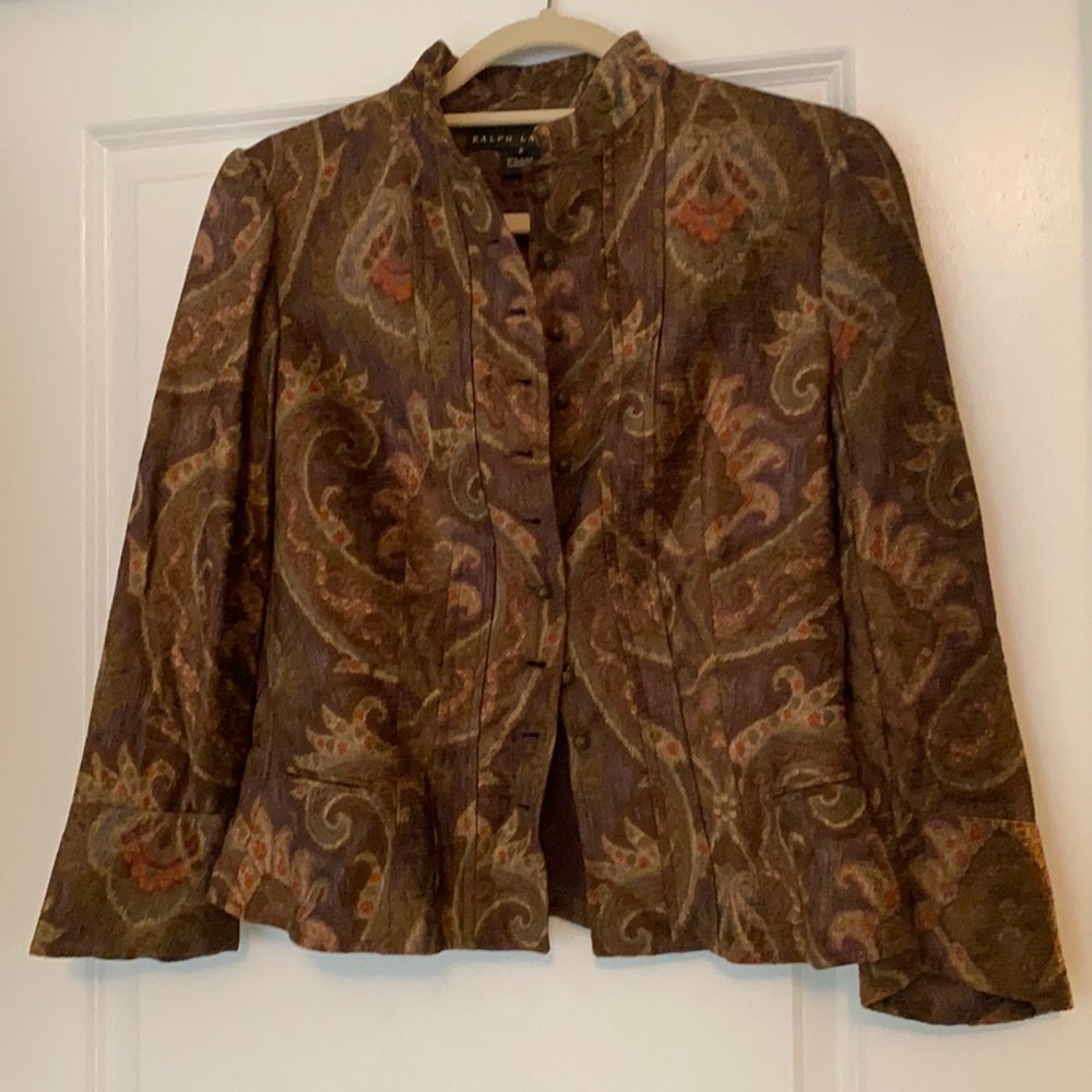 Ralph Lauren Black Label Paisley Jacket Velour